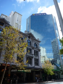 Sunny day in the centre of Auckland