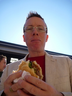 I am honestly enjoying that steak sandwich very much