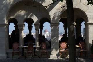 The shady Fisherman's Bastion terrace, nice view
