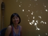 Sun-dappled courtyard restaurant in Esztergom
