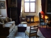 The polar bear rug is a charming decorative touch