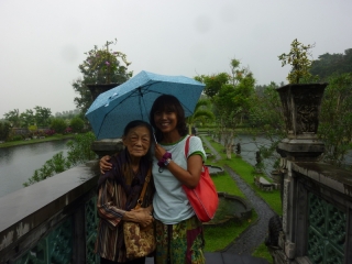 The beautiful water gardens of Tirta Gangga, more watery than usual