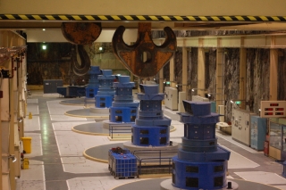 The generator hall, awesomely set 200 metres below the earth
