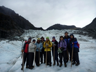 The International Glacier Expedition: Bernardo, Macarena, Maureen, Matthew, Hua, Tina, PH, TH and Seping. Malays love abbreviations