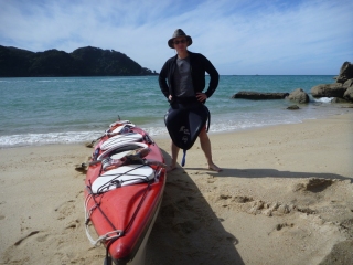 A keen warrior of the Clan McKayak wearing the traditional McKayak kilt. Or sprayskirt, to keep waves out of the kayak