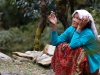 Old lady toking