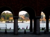 Sodermalm, seen through the columns of city hall