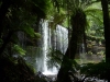 R is also the Russel Falls, one of many verdant spots in Tasmania\'s damp forests